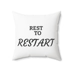Spun Polyester Square Pillow | REST to RESTART