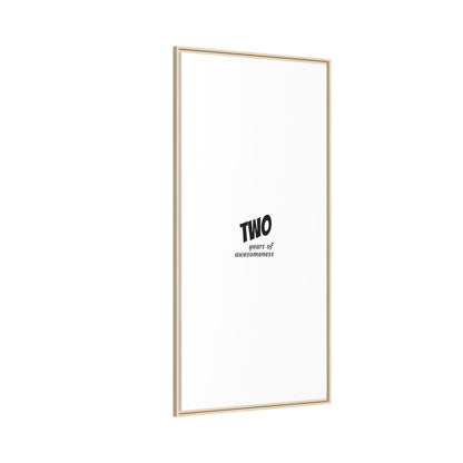 Framed Canvas Print — “Two Years of Awesomeness” Minimal Anniversary Art