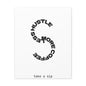 Matte Canvas Print — “More Coffee, Less Hustle” Minimal Typographic Wall Art — Take a Sip