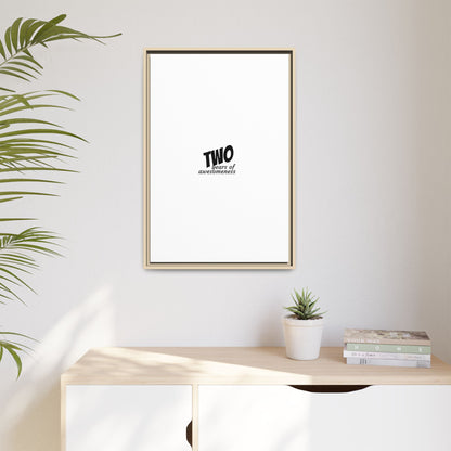 Framed Canvas Print — “Two Years of Awesomeness” Minimal Anniversary Art
