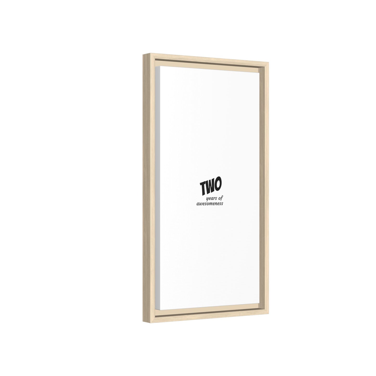 Framed Canvas Print — “Two Years of Awesomeness” Minimal Anniversary Art