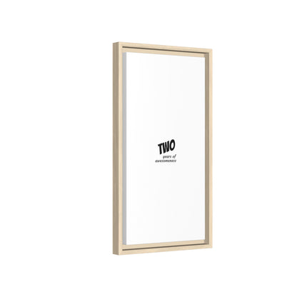 Framed Canvas Print — “Two Years of Awesomeness” Minimal Anniversary Art
