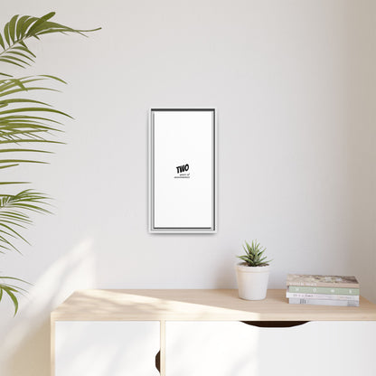 Framed Canvas Print — “Two Years of Awesomeness” Minimal Anniversary Art