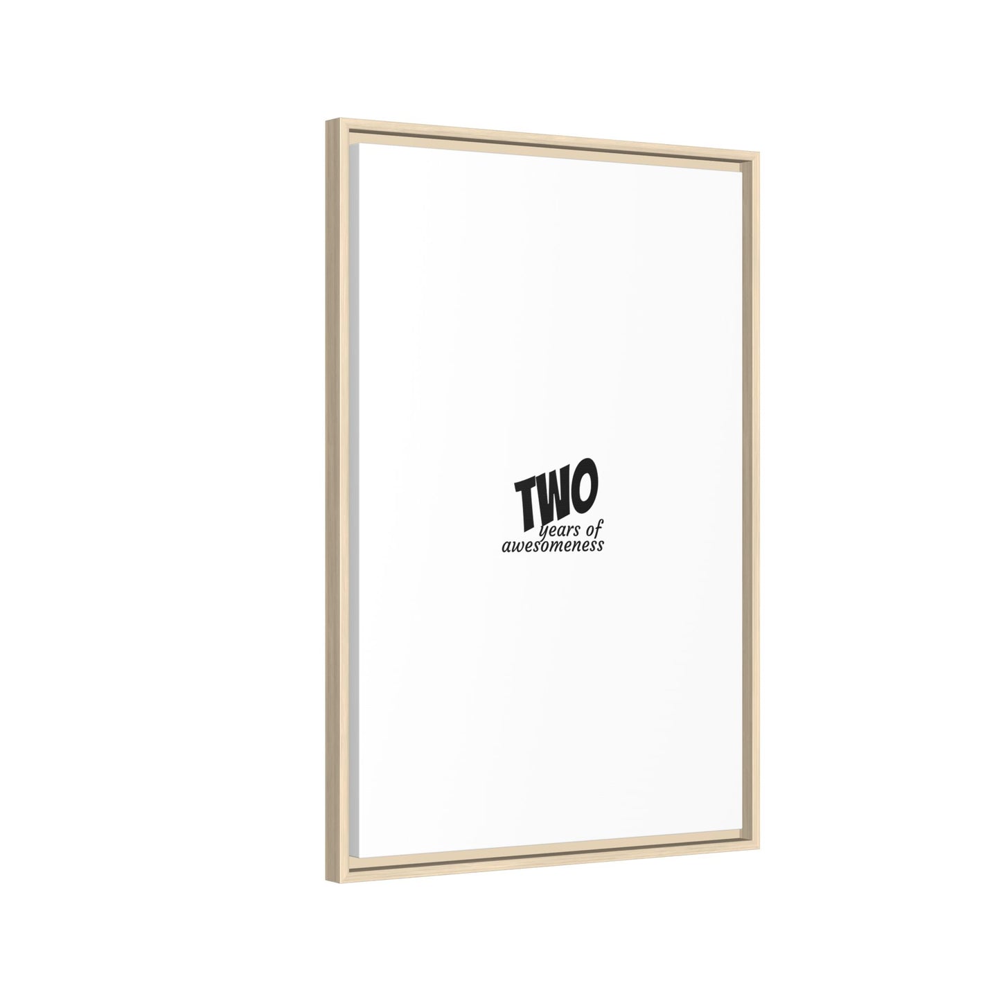 Framed Canvas Print — “Two Years of Awesomeness” Minimal Anniversary Art