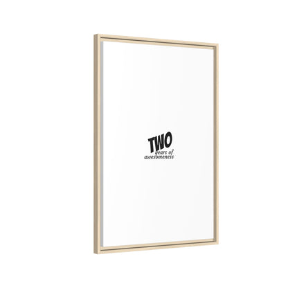 Framed Canvas Print — “Two Years of Awesomeness” Minimal Anniversary Art