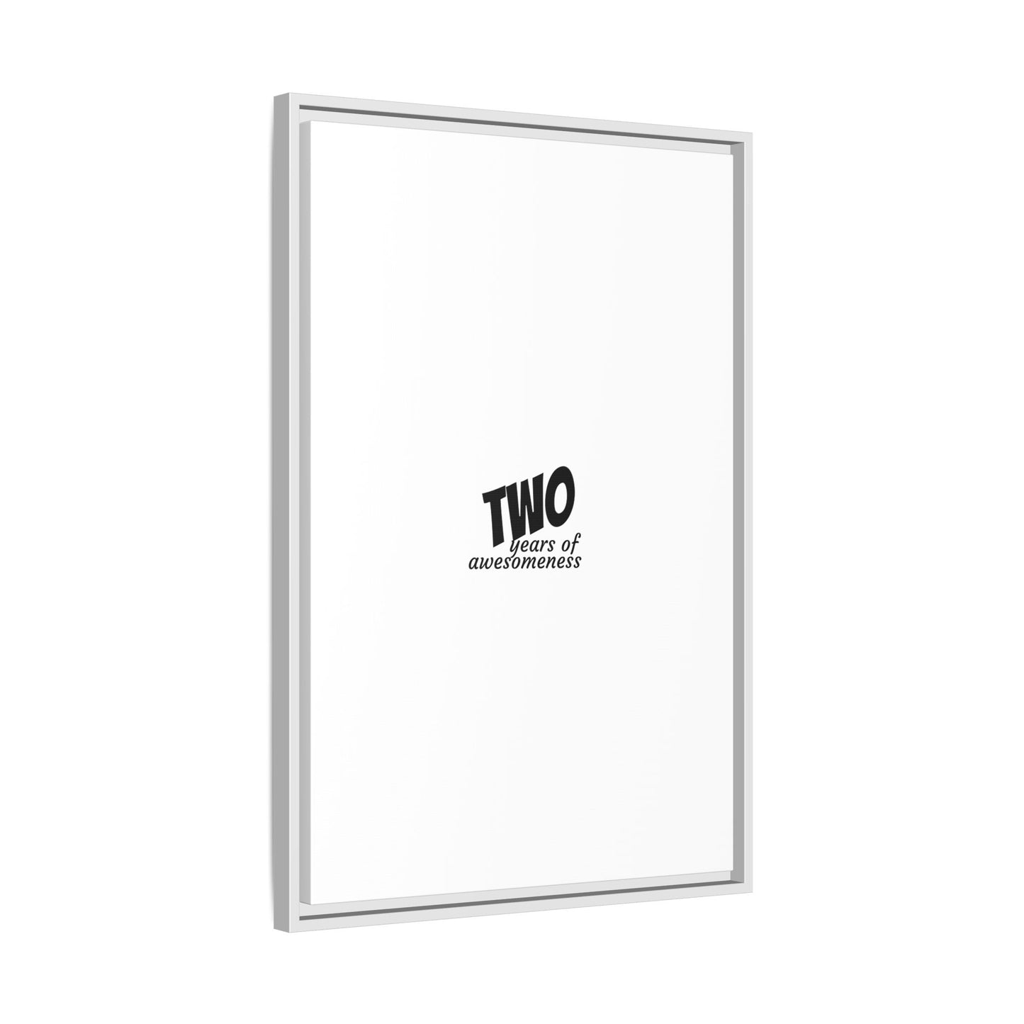 Framed Canvas Print — “Two Years of Awesomeness” Minimal Anniversary Art